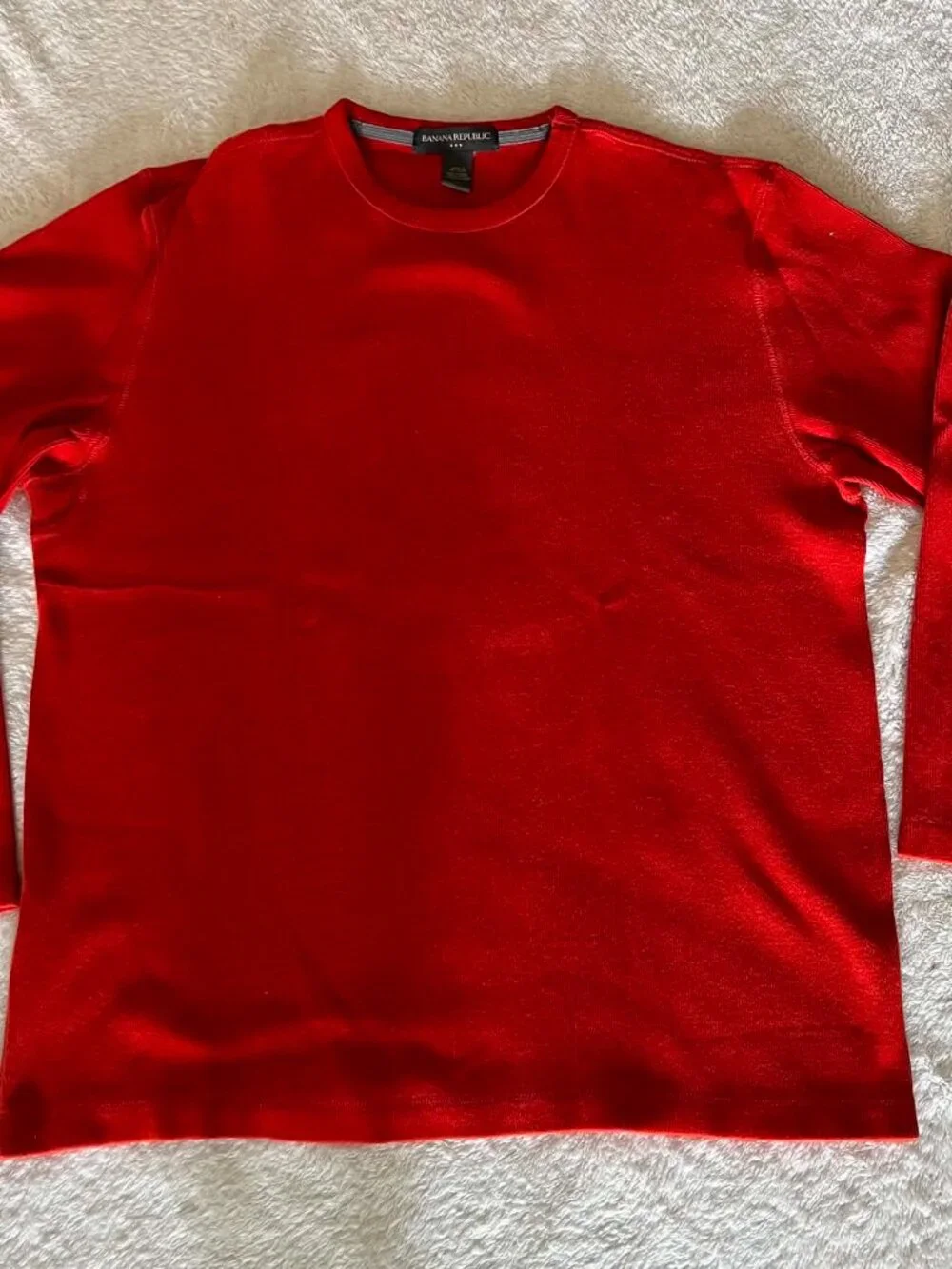 Banana Republic Red Long Sleeve Crewneck Shirt Men's size XL